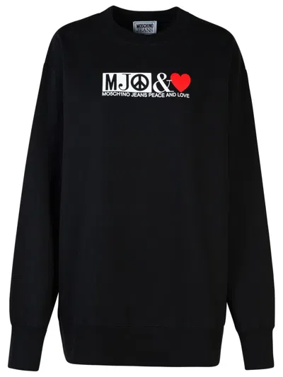 Moschino Jeans Black Cotton Sweatshirt