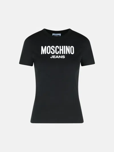 Moschino Black Cotton T-shirt