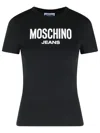 Moschino Crew Neck Slim Fit Short Sleeves Top In Black
