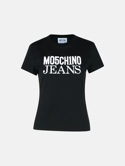 Moschino Black Cotton T-shirt