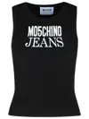 Moschino Jeans Logo Printed Knitted Tank Top