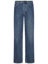 Moschino Cotton Jeans Wide Leg In Blue