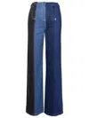 Moschino Jeans Patchwork Bootcut Jeans In Blue