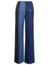 Moschino Jeans Patchwork Bootcut Jeans In Blue