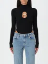 Moschino Jeans Long Sleeve Bodysuit In Black