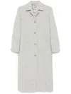 Moschino Jeans Bouclé Coat In Grey