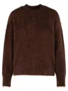 Moschino Knitwear Sweater Fuzzy Texture In Black