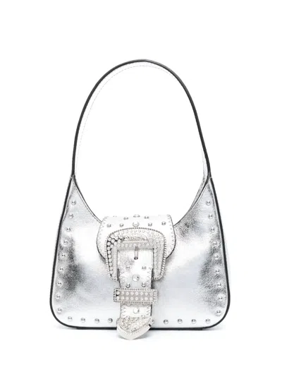 Moschino Jeans Buckle-detail Tote Bag In Grey