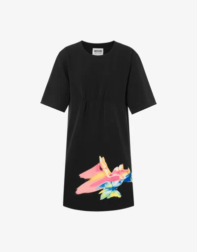 Moschino Jeans Graphic-print T-shirt Minidress In Black