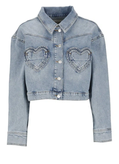 Moschino Jeans Button In Blue