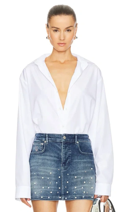Moschino Jeans Button Up Shirt In Blue