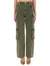 Moschino Vintage Denim Trousers In Green