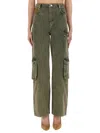 Moschino Vintage Denim Trousers In Military Green