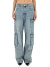 Moschino Women's Cargo Pants In Denim