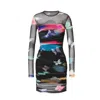 Moschino Ruched Semi-sheer Minidress