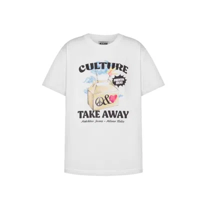 MOSCHINO CASUAL WOMAN CLOTHES MOSCHINO JEANS - T-SHIRT - WHITE