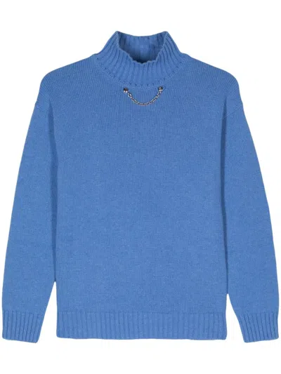 Moschino Jeans Chain-embellished Jumper In Blue