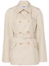 Moschino Jeans Trenchcoat Mit Kettendetail In Nude