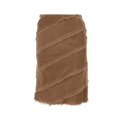 Moschino Jeans Cord Twill Skirt - '10s In Brown
