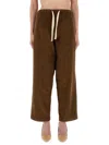 Moschino Brown Wide-leg Corduroy Pants With Drawstring Waist In Brown
