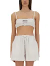 Moschino Cotton Bandeau Top In White