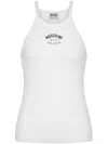 Moschino Women's Cotton Logo Tank Top White In White