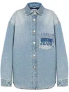 Moschino Jeans Cotton Denim Jacket In Blau