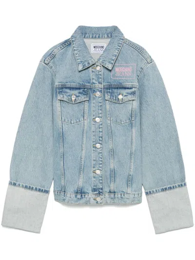 Moschino Jeans Cotton Jacket In Blue