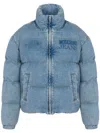 Moschino Jeans Cotton Puffer Jacket In 蓝色