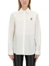 Moschino Cotton Shirt With Long Sleeves And Regular Fit In White
