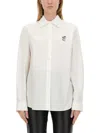 Moschino Cotton Shirt With Long Sleeves And Regular Fit In White