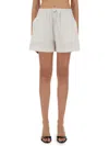 Moschino Jeans Cotton Shorts In White
