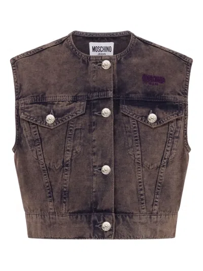 Moschino Jeans Klassisches Trägershirt In Brown
