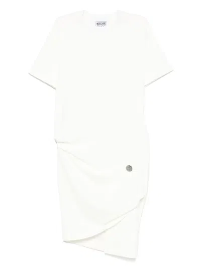 Moschino Jeans Crew-neck Dress In White