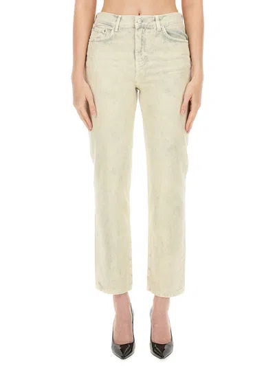 Moschino Jeans Cropped Denim Jeans In Blue