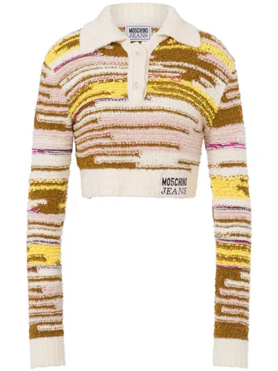 Moschino Jeans Cropped Sweater In White