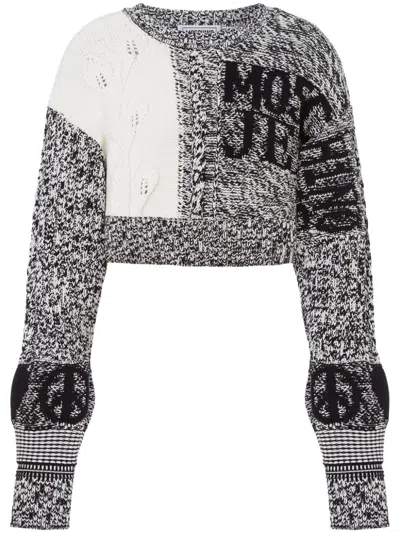 Moschino Jeans Cropped Sweater In White
