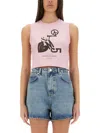 Moschino Jeans Cropped Top With Print
