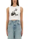 Moschino Jeans Cropped Top With Print
