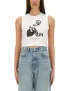 Moschino Jeans Cropped Top With Print