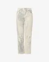 Moschino Mid-rise Cropped Jeans In Ivory