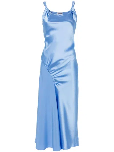 Moschino Jeans Cut-out Maxi Dress In 蓝色