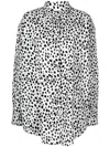 Moschino Dalmatian-print Shirt Jacket In Black
