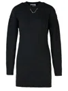 Moschino Wool Blend Dress With Cable Knit Detailing