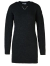 Moschino Wool Blend Dress With Cable Knit Detailing In Grey