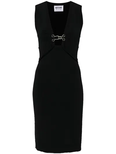 Moschino Jeans Decorative Hook Dress In Black