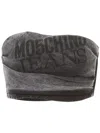 Moschino Stretch Denim Bustier Top In Grey