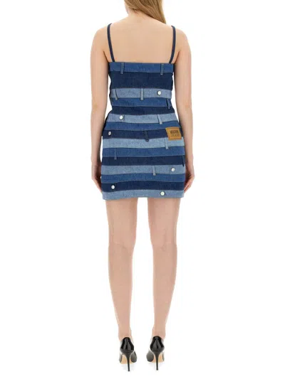 Moschino Jeans Denim Dress In Navy