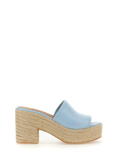 Moschino Jeans Denim Footbed In Baby Blue