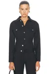 Moschino Denim Jacket In Black